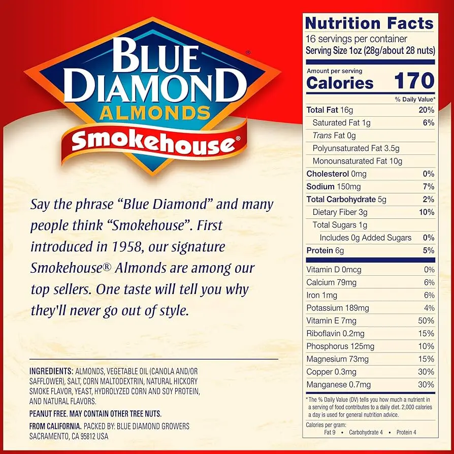 blue diamond smokehouse almonds gluten free - Are smoked almonds gluten-free