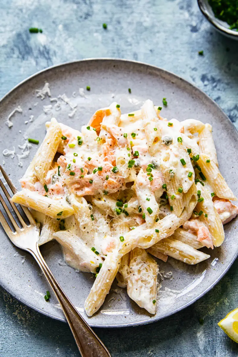pasta with smoked salmon - Can you heat up smoked salmon
