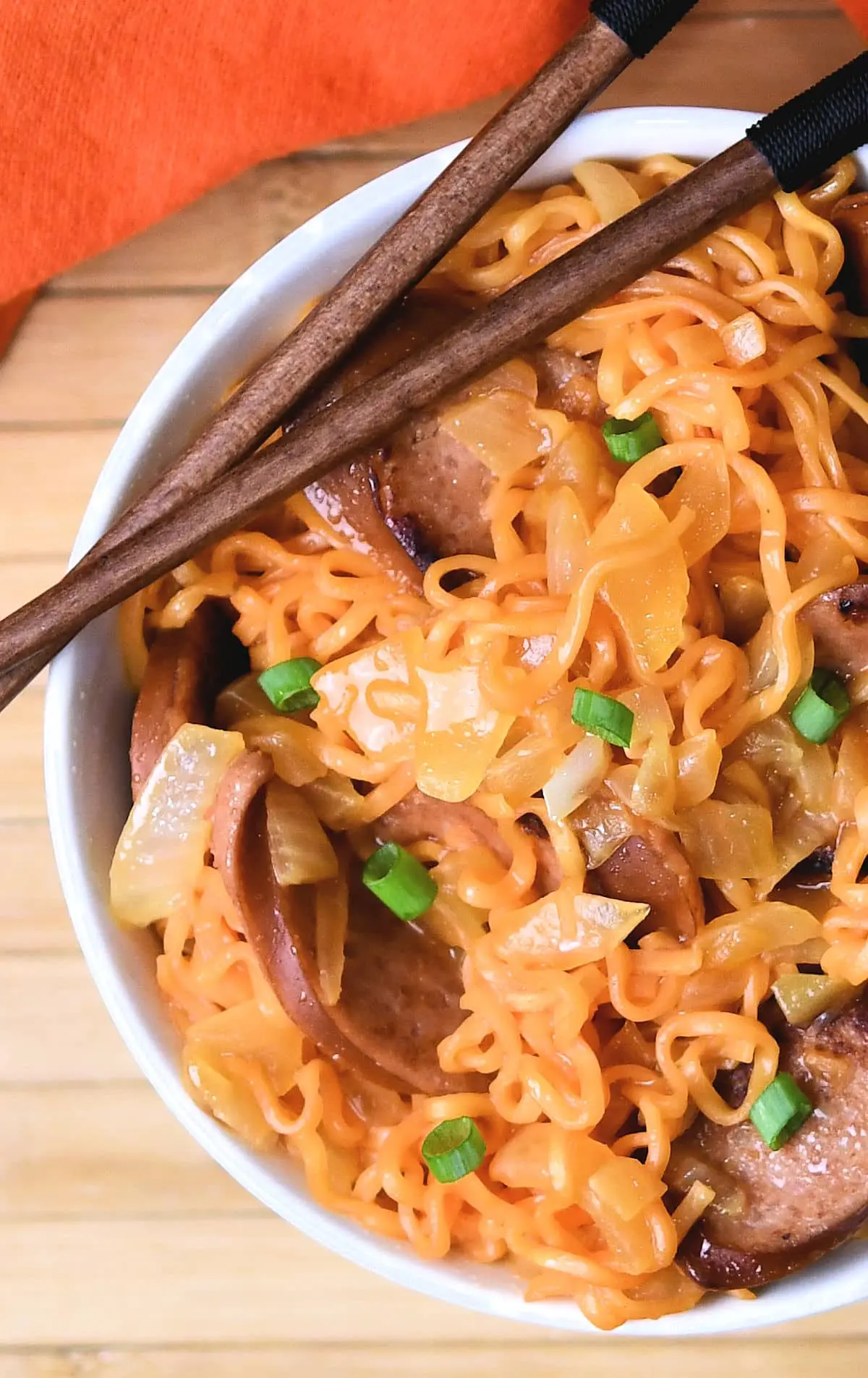 smoked sausage ramen noodles - Can you put sausages in ramen