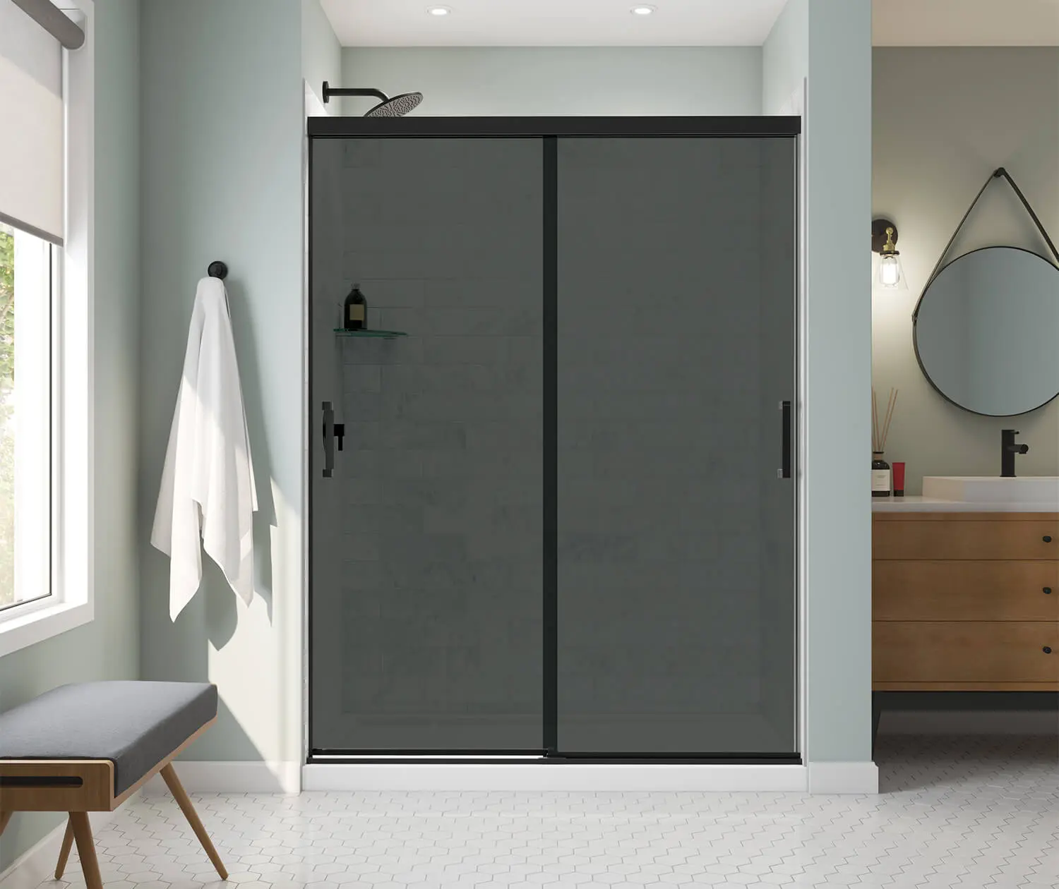 smoked shower doors - How do I make my shower doors clear again