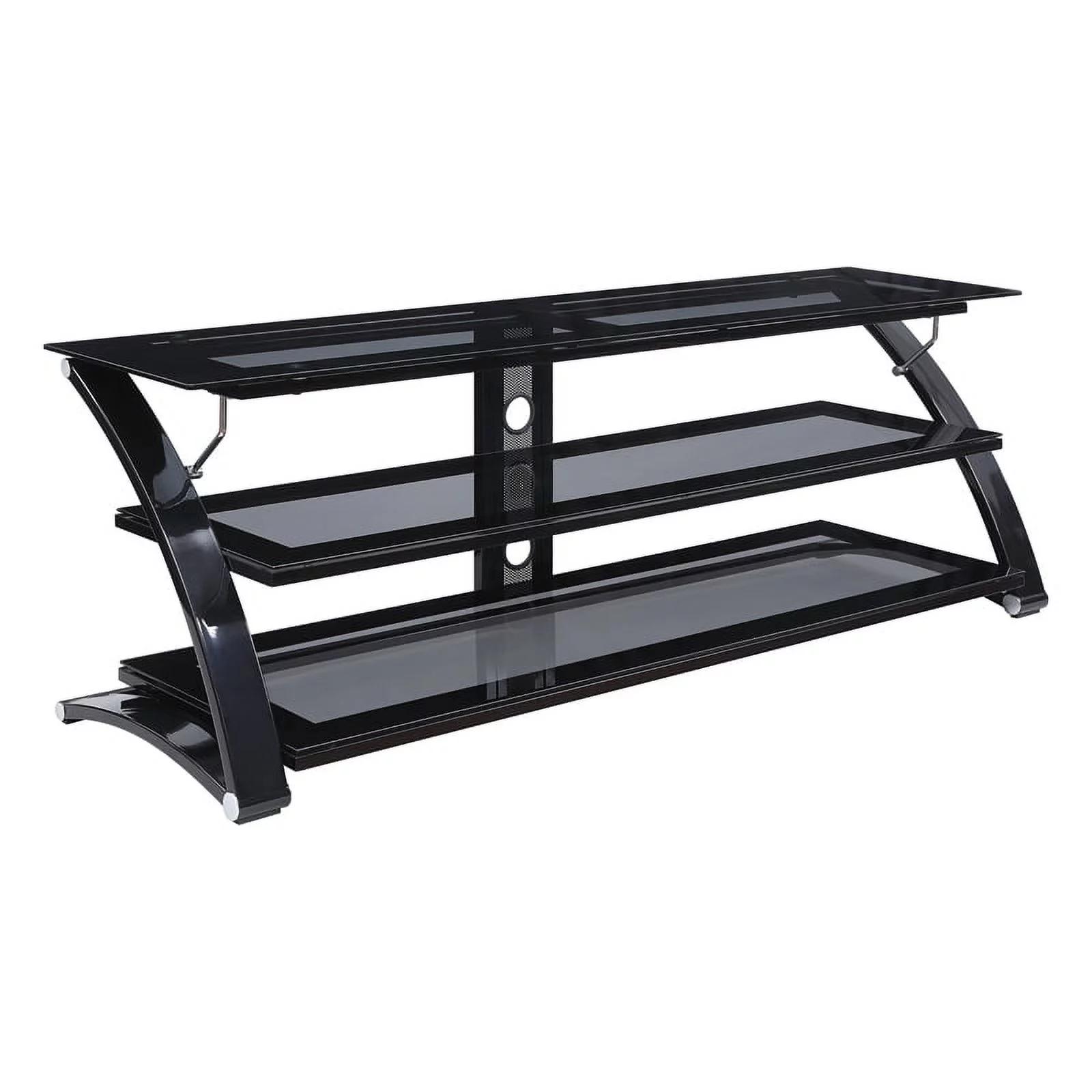 black smoked glass tv stand - How do you clean a black glass TV stand