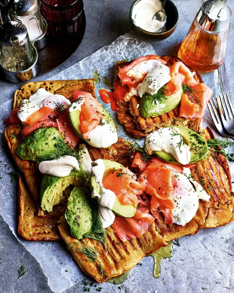 smoked salmon and waffles - How long does it take to cook waffles in a waffle iron