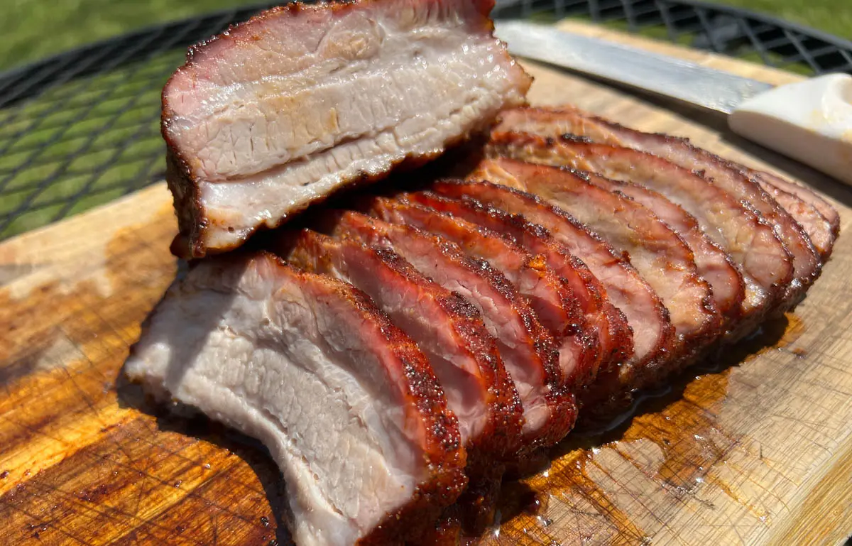 smoked pork belly calories - How many calories are in 100g of cooked pork belly
