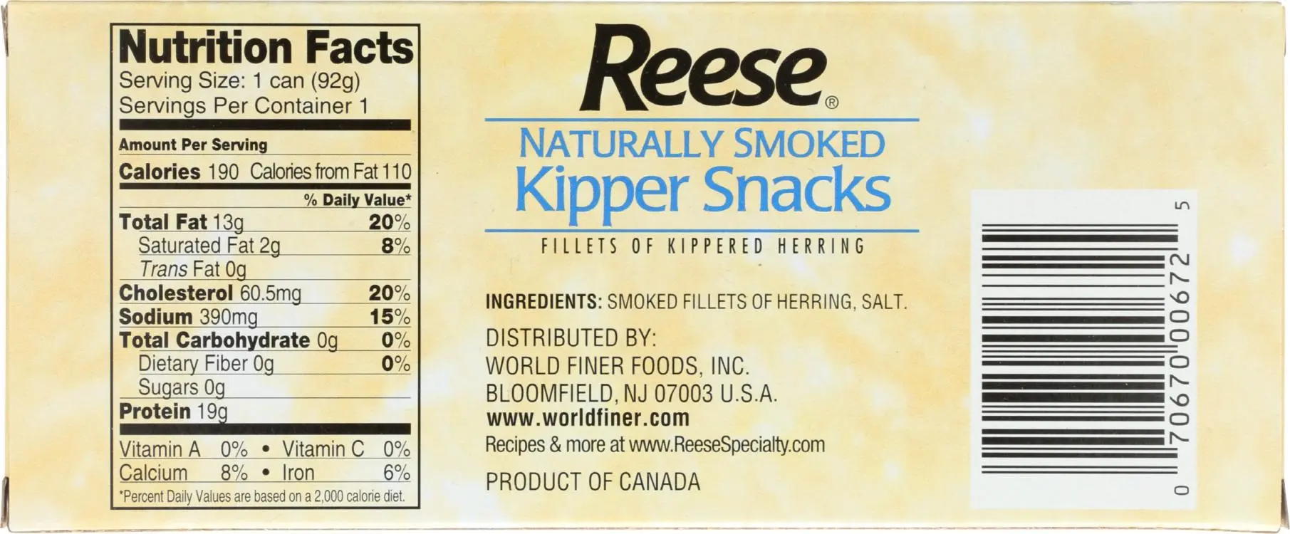 calories in a smoked kipper - How many calories are in 100g of smoked herring
