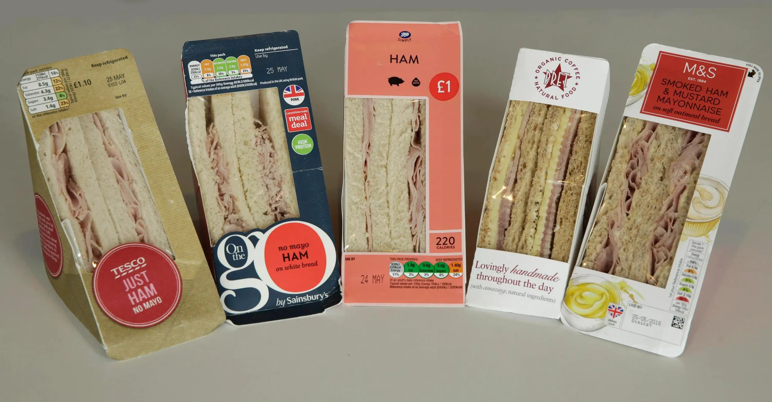 m&s smoked ham and mustard mayo sandwich - How many calories are in a M and S ham and mustard sandwich
