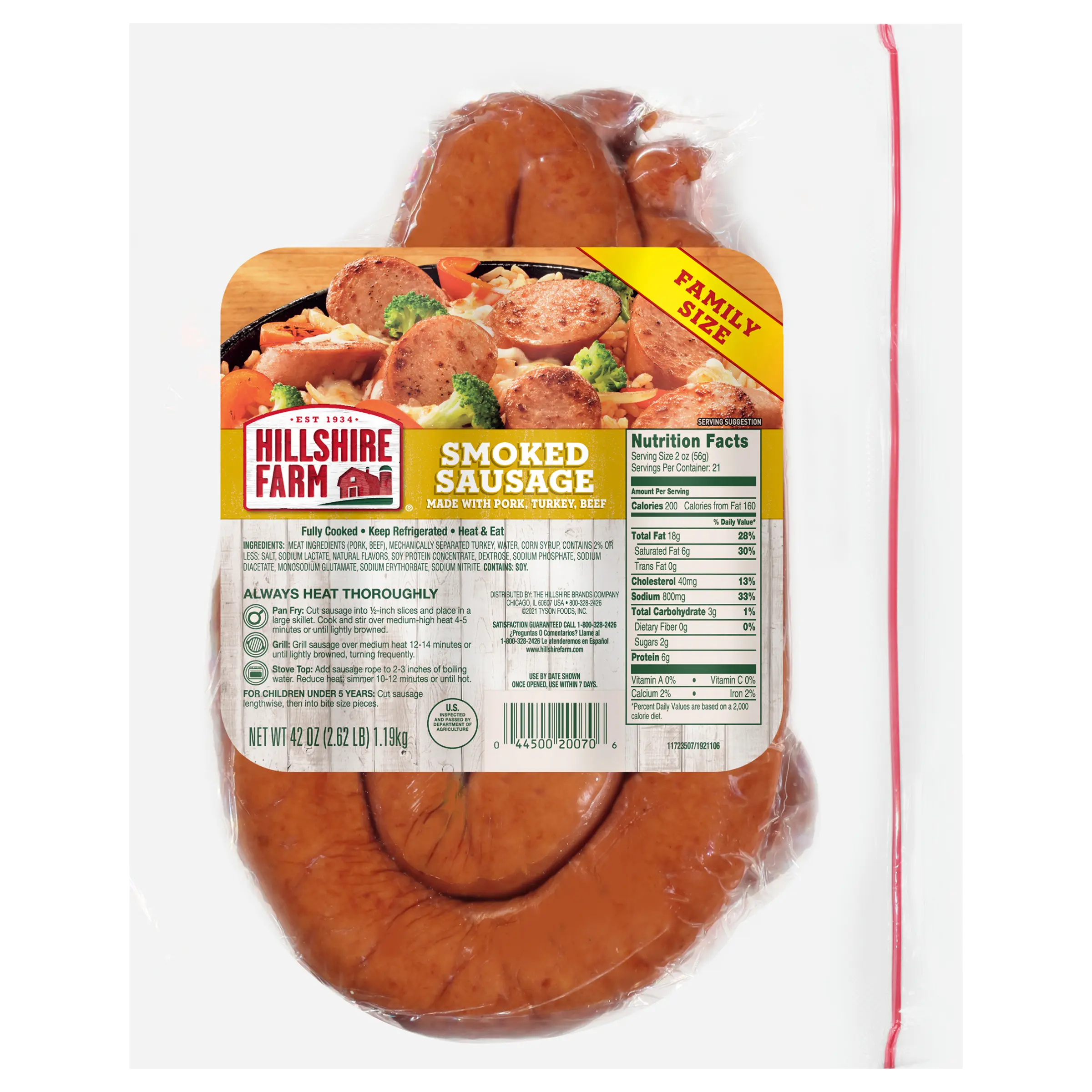 calories in a smoked sausage - How many calories are in a smoked sausage link