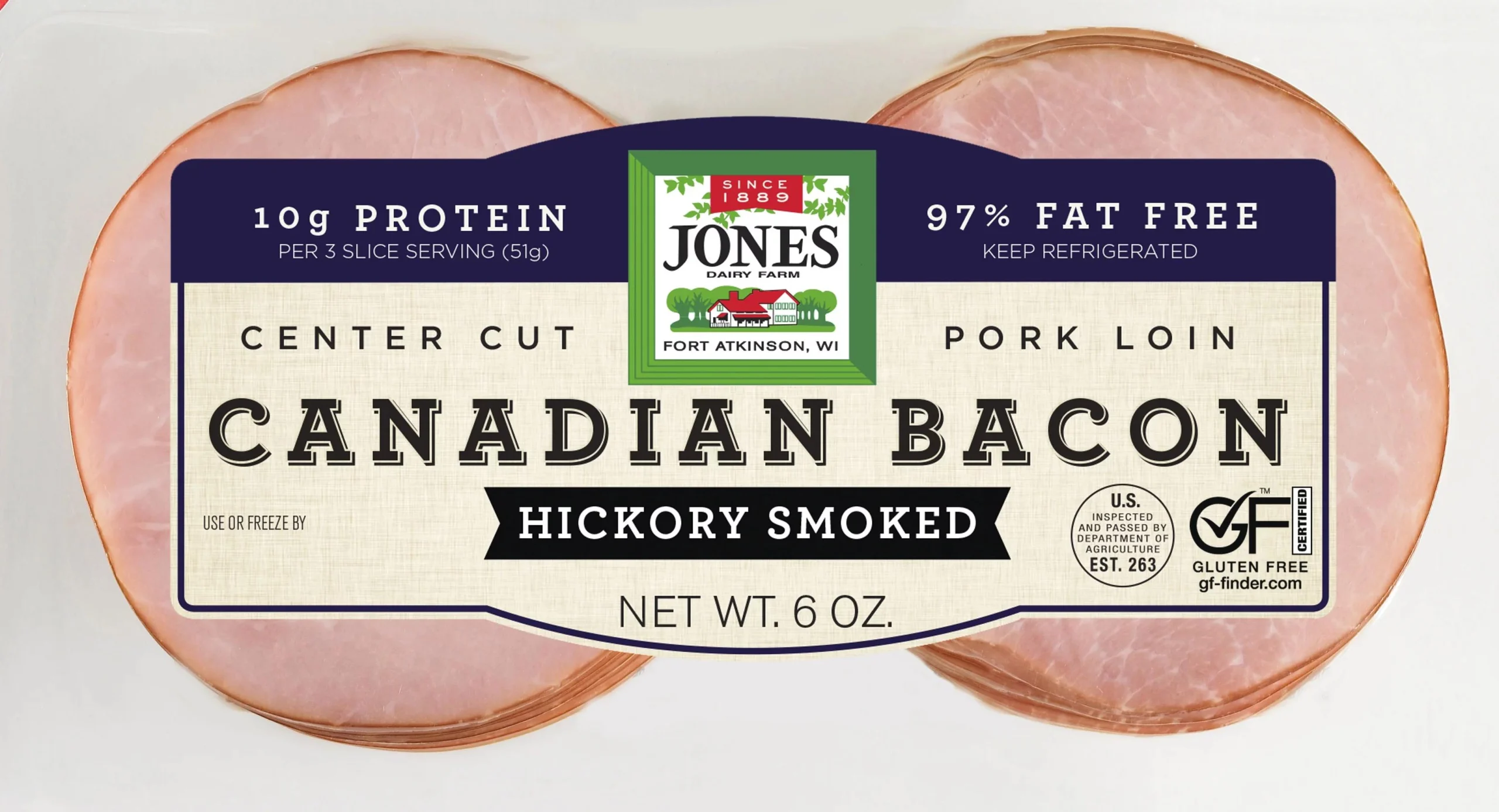 jones dairy farm hickory smoked canadian bacon - How many calories are in Jones Canadian bacon
