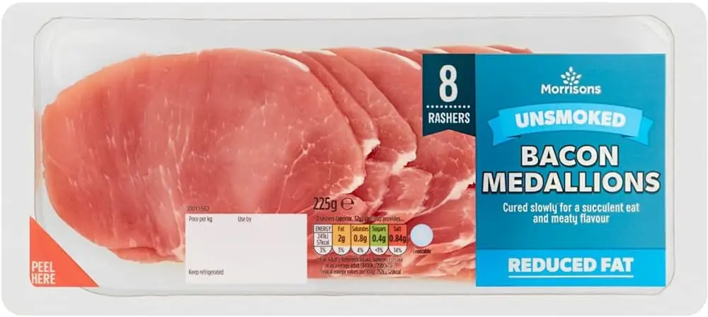 morrisons smoked bacon medallions - How many calories are in Morrisons bacon medallions