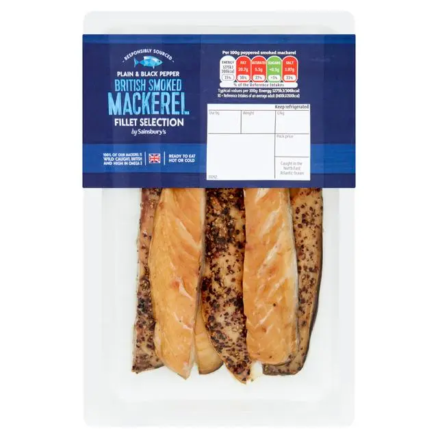 calories in sainsbury's smoked mackerel - How many calories are in Sainsburys peppered mackerel
