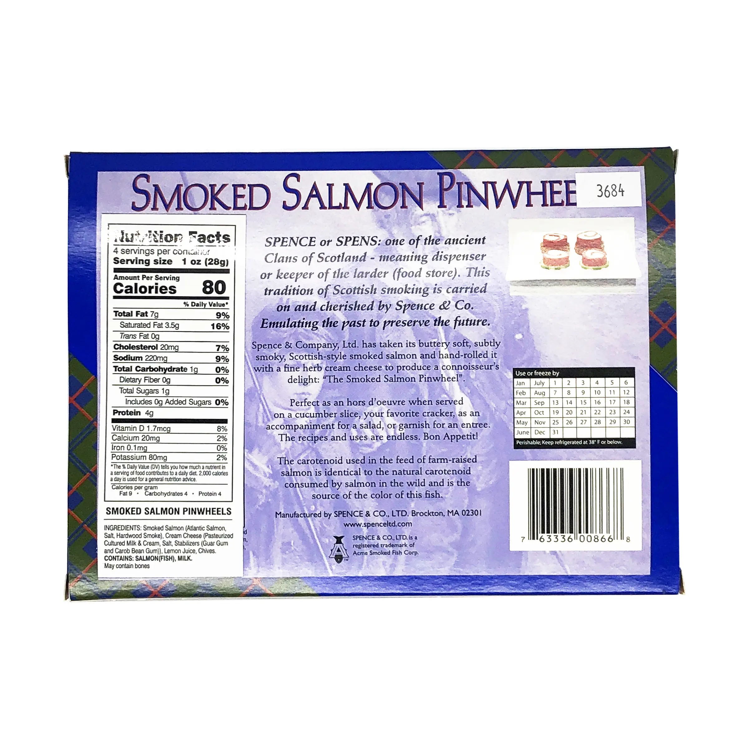 smoked salmon pinwheels whole foods - How many calories are in smoked salmon from Whole Foods