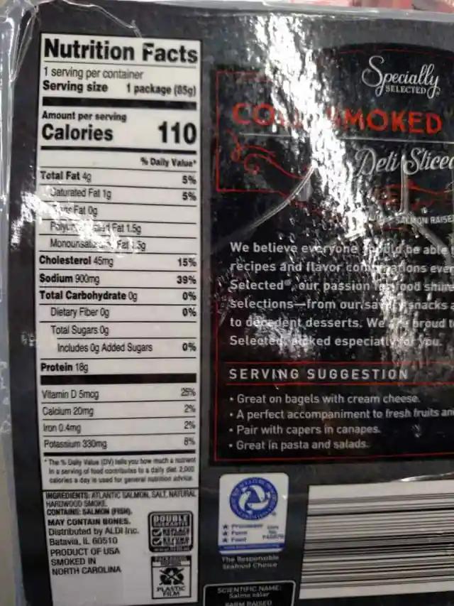 aldi smoked salmon calories - How many calories in a piece of salmon from Aldi