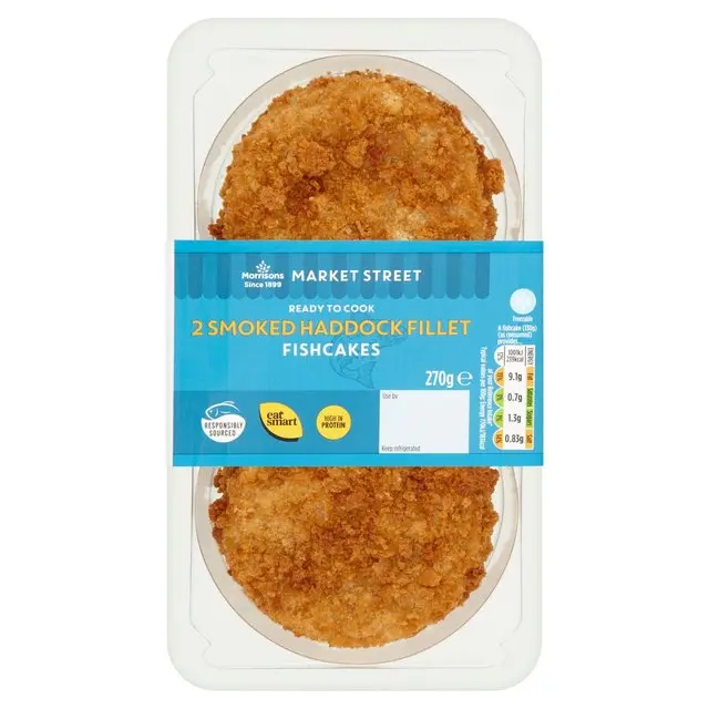 morrisons smoked haddock fishcakes - How many calories in Morrisons melt in the middle fishcakes