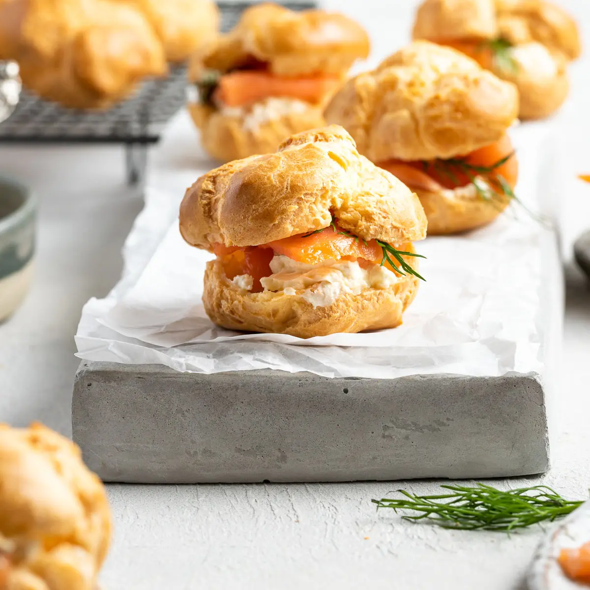 profiteroles with smoked salmon - How to make savory choux pastry