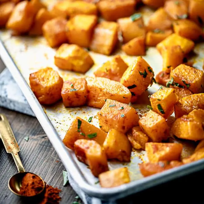 smoked butternut squash cubes - How to prepare butternut squash to cube it