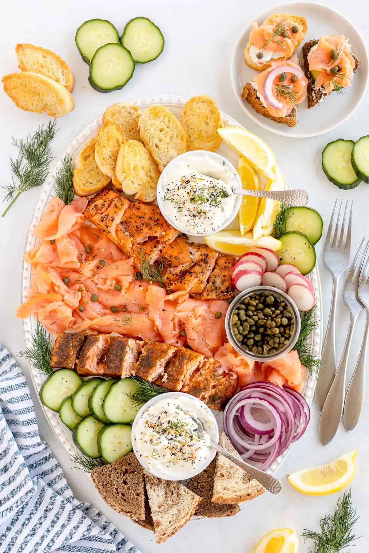 how to display smoked salmon platter - How to present a side of smoked salmon