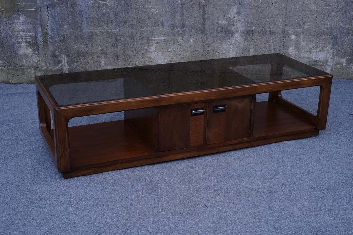 mid century smoked glass coffee table - Is glass or acrylic better for a coffee table