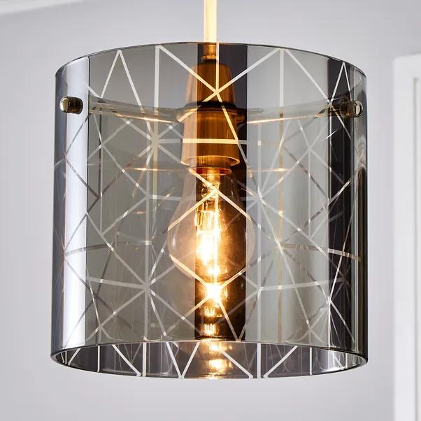 grayson smoked glass easy fit pendant - Is it easy to fit a pendant light