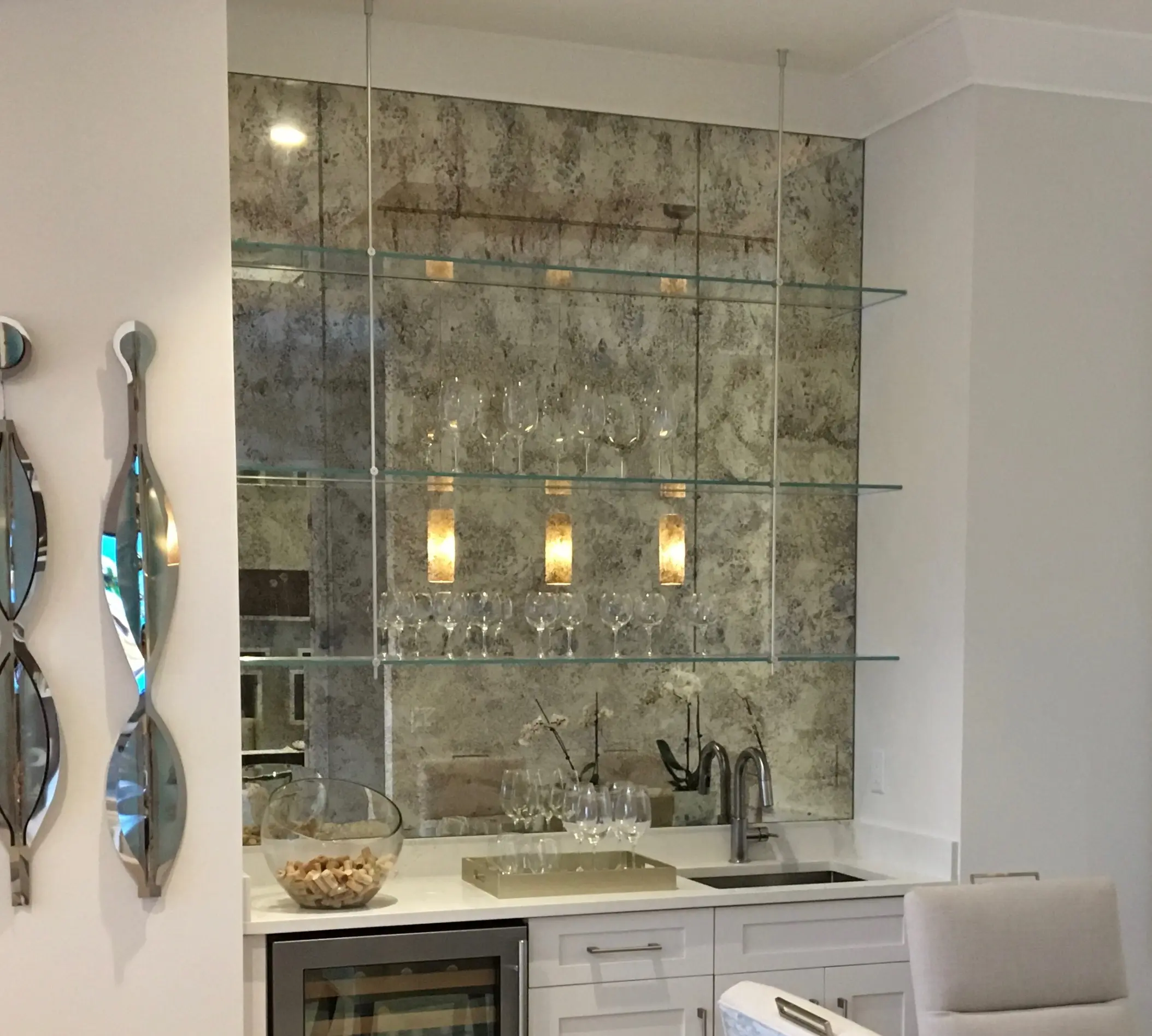smoked distressed mirror glass - What are distressed mirrors called