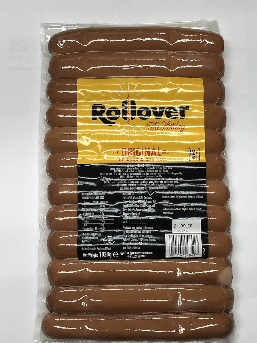 rollover beechwood smoked bockwurst hot dogs - What are the ingredients in rollover hot dogs