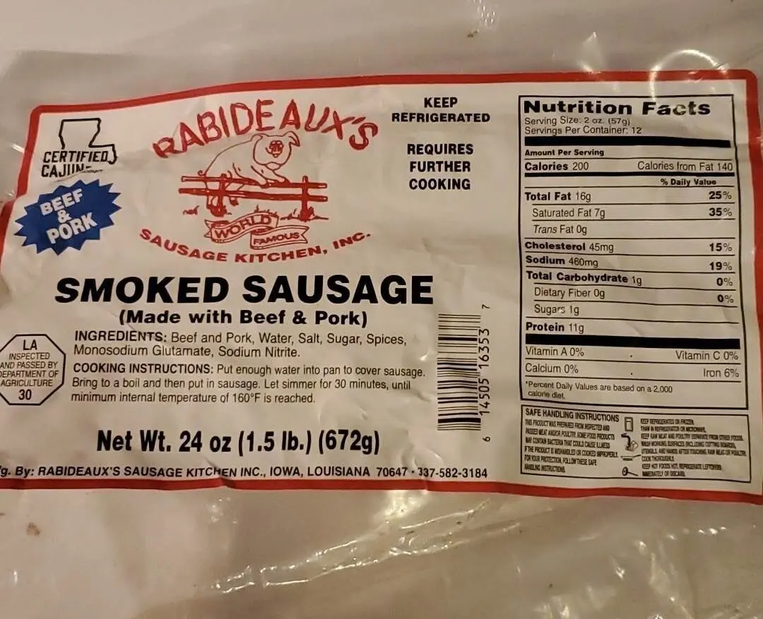 smoked sausage ingredients list - What are the main ingredients of sausages
