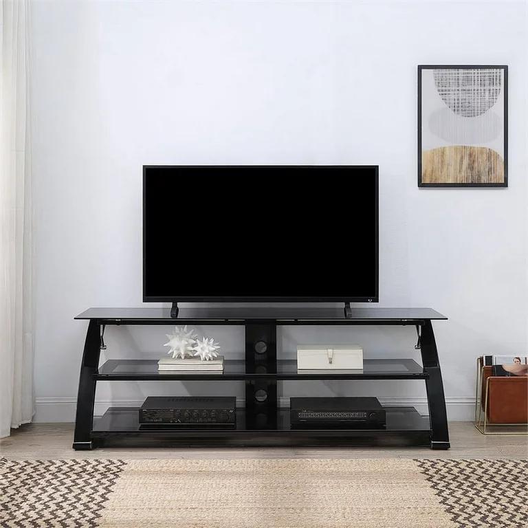 black smoked glass tv stand - What color TV stand to get