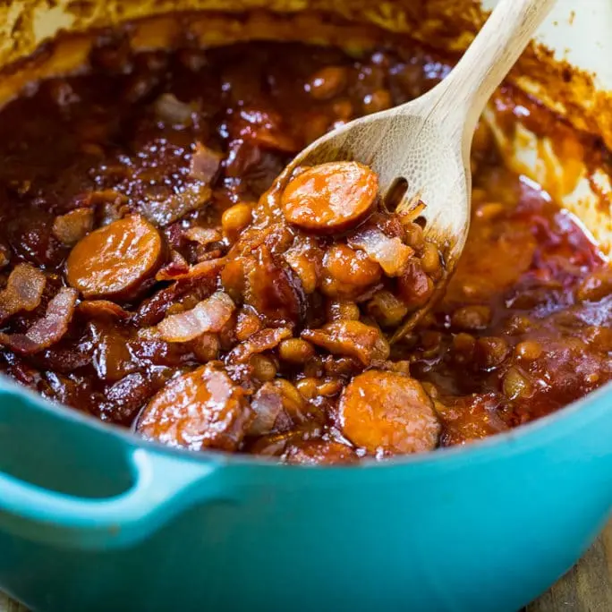 smoked sausage and bean casserole - What do you do with sausages Jamie Oliver