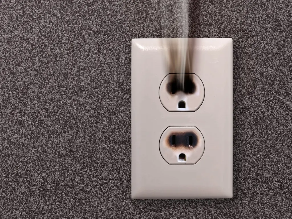 outlet popped and smoked - What does it mean when an outlet pops