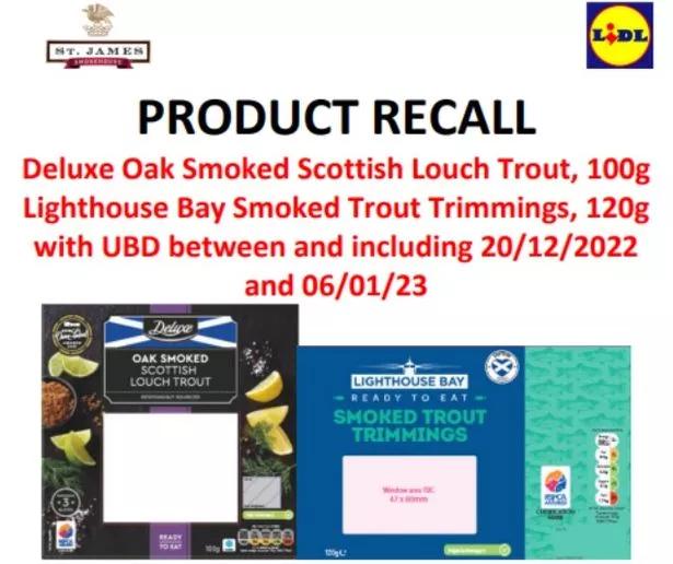 lidl smoked salmon recall - What fish products are being recalled by Lidl