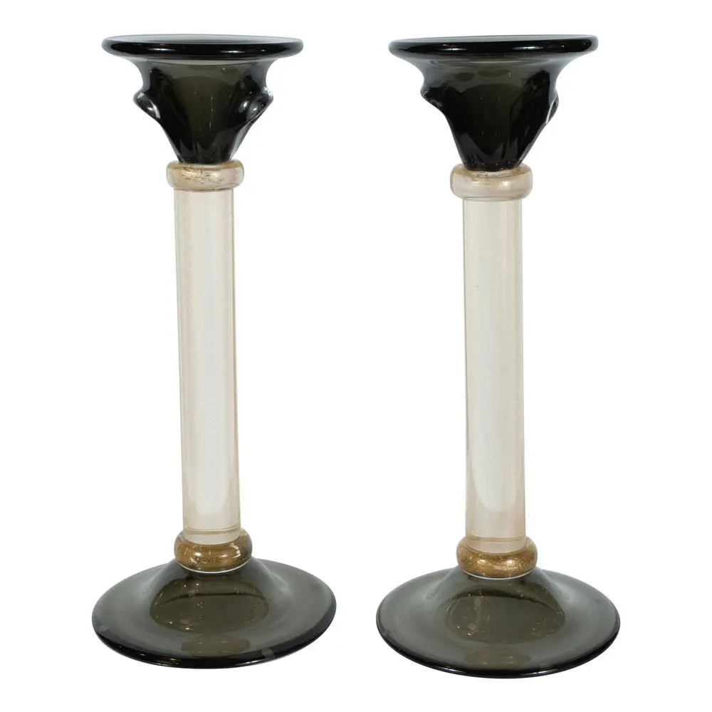 smoked glass candlesticks - What is a glass candle cover called