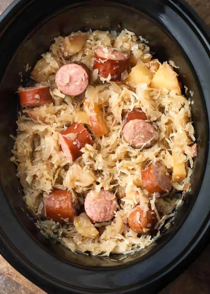 Delicious Smoked Sausage And Sauerkraut Crockpot Recipe | Smokedbyewe