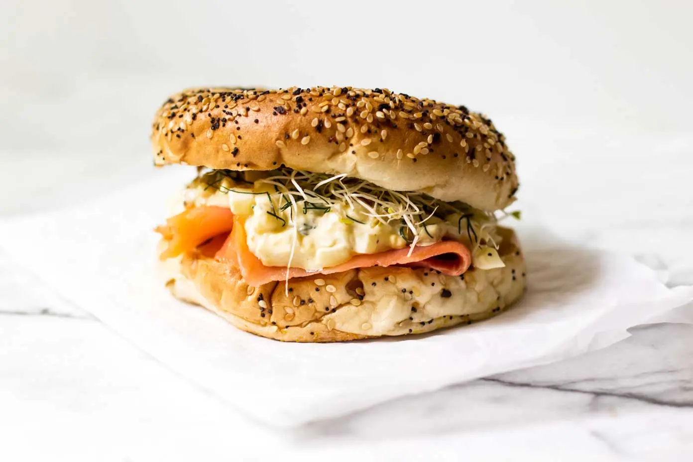 smoked salmon and egg mayo sandwich - What is it called when you put an egg on a sandwich
