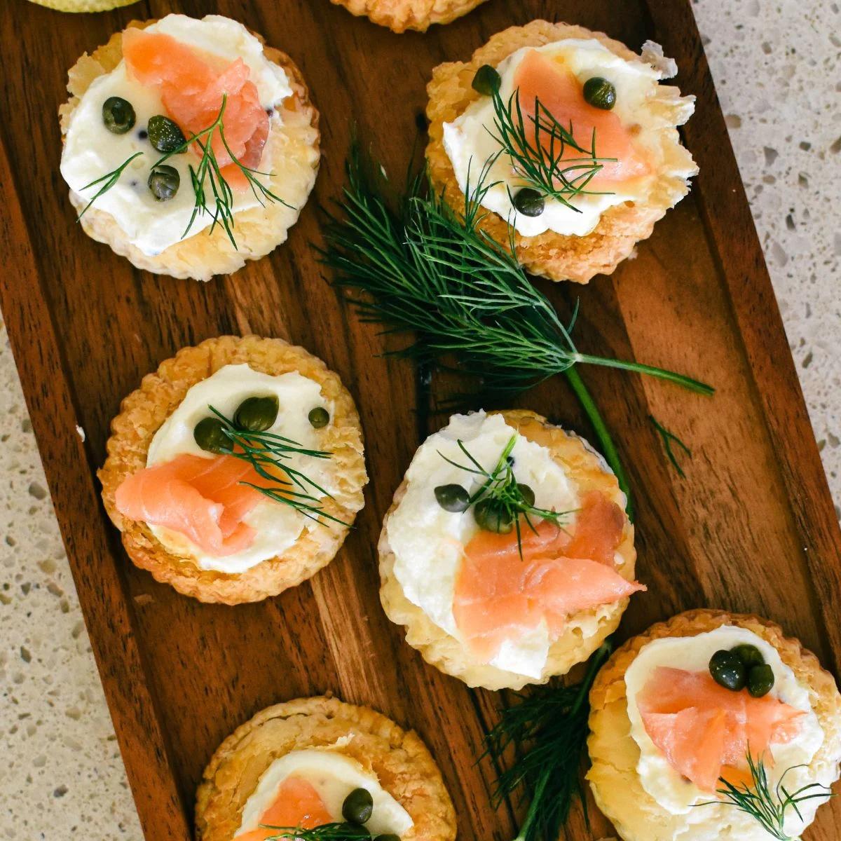 smoked salmon and cream cheese tartlets recipe - What is lox cream