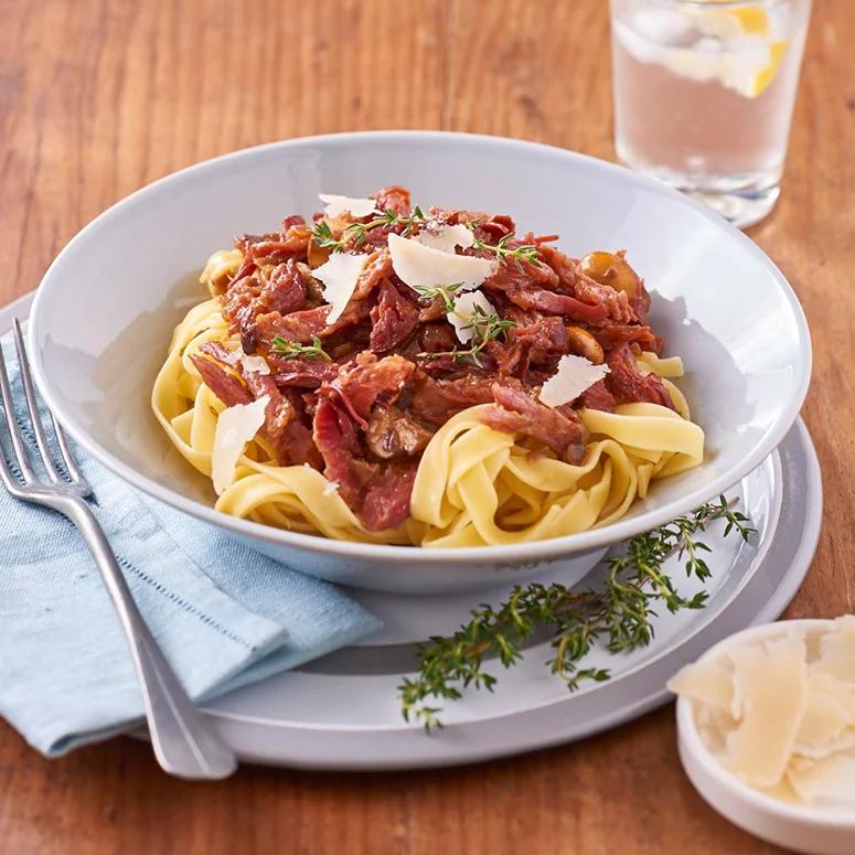 smoked meat pasta - What is meat and pasta called