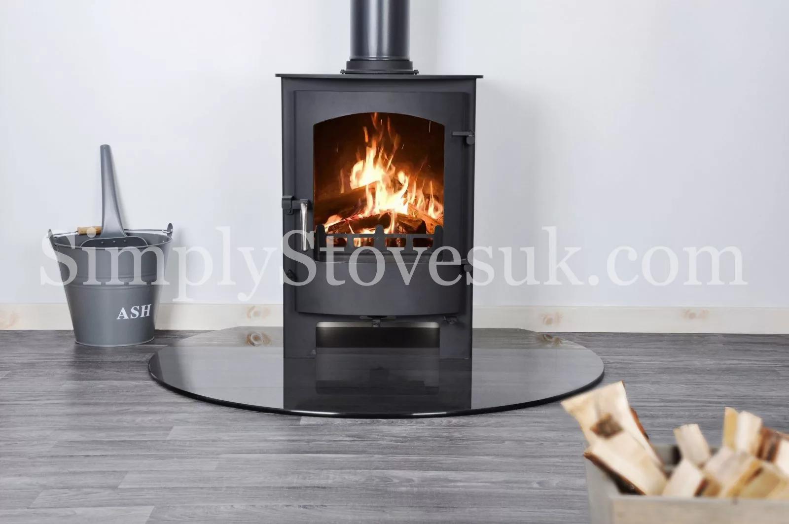 smoked glass hearth - What is the best material for a fire hearth