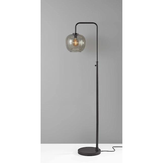 smoked glass ball floor lamp - What is the famous curved lamp