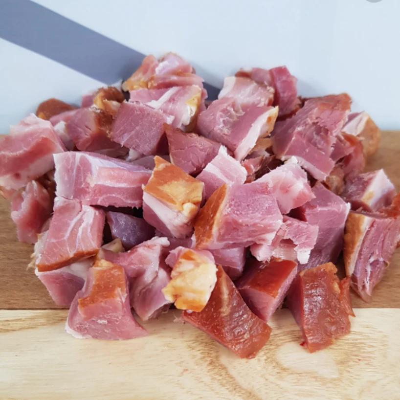 diced smoked bacon - What is the meaning of diced bacon