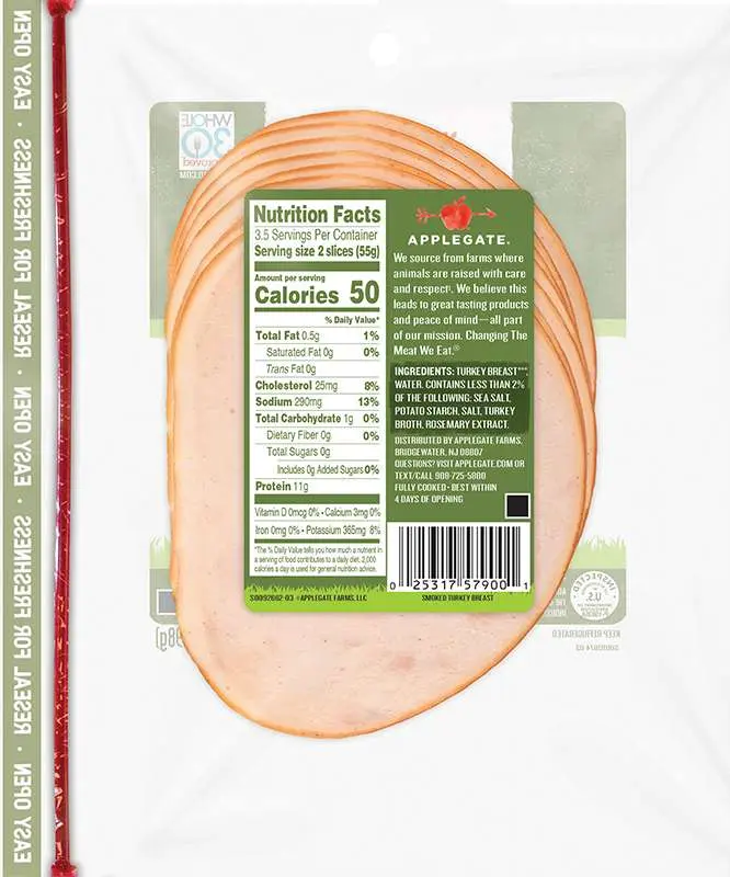 smoked turkey nutritional info - What is the nutritional value of smoked turkey breast