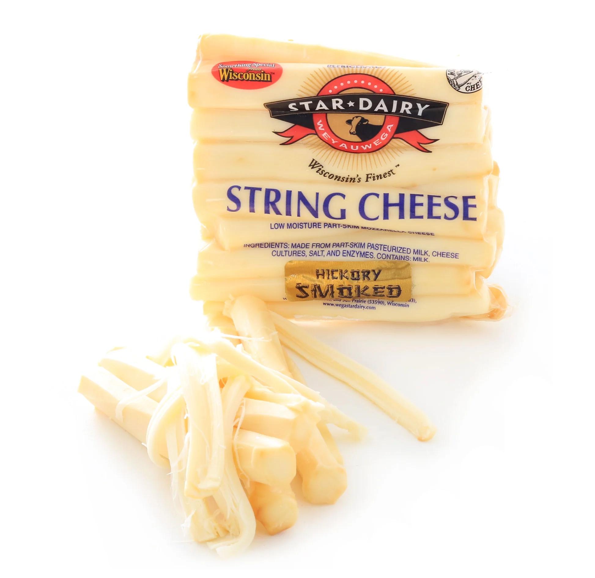 smoked cheese strings - What is the stringy cheese called