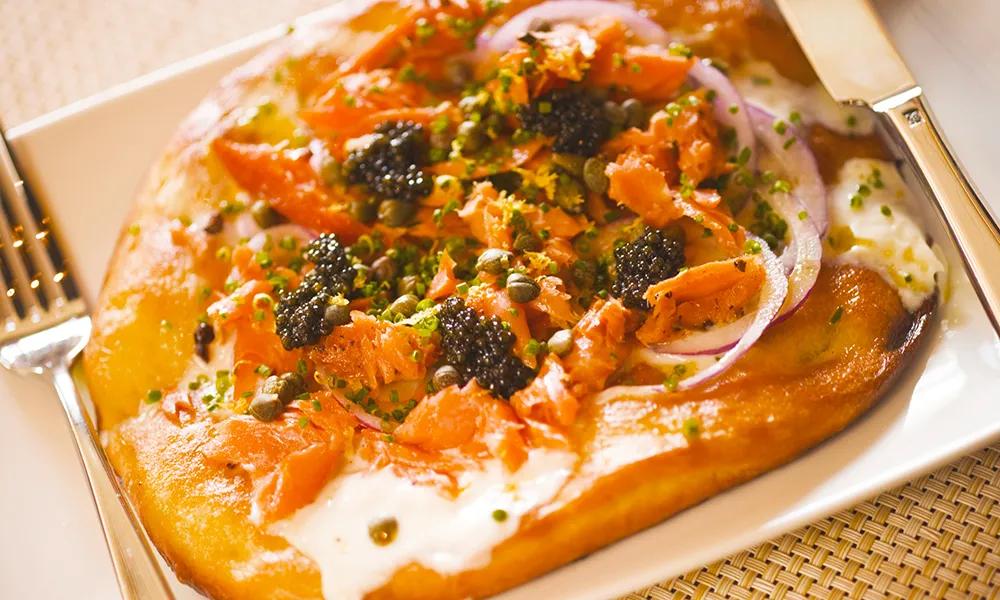 spago smoked salmon pizza - What is Wolfgang Puck most known for