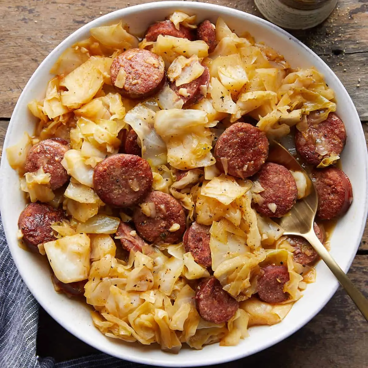 fried cabbage with smoked sausage - What kind of meat goes with cabbage