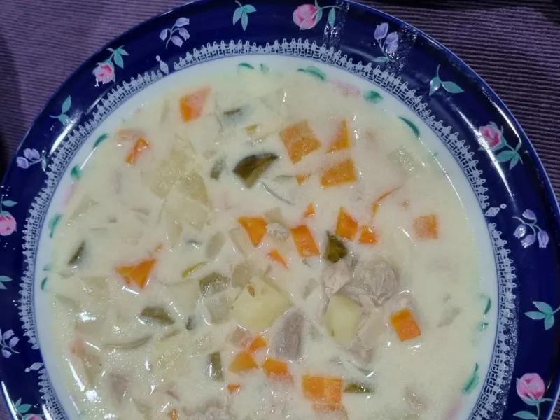 polish dill pickle soup with smoked ham - What makes a pickle Polish