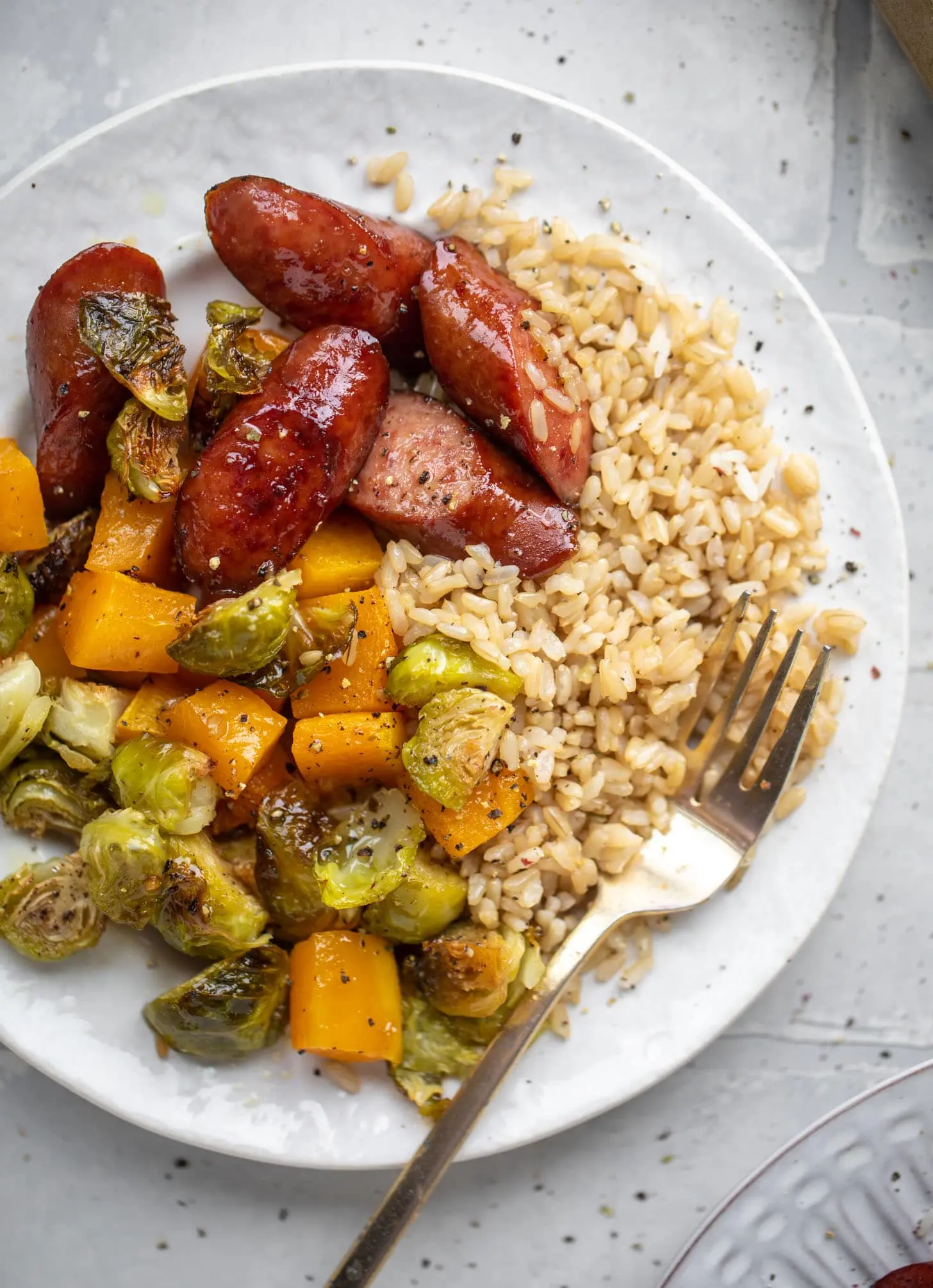 smoked sausage and butternut squash - What meat goes well with squash