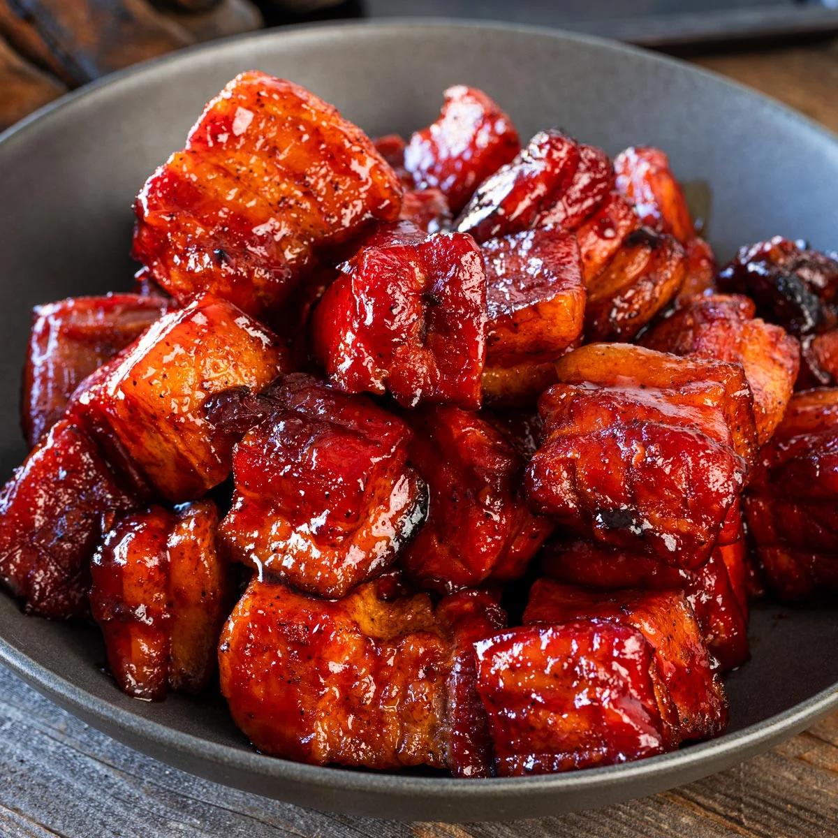 smoked pork ends - What temperature is burnt pork ends done