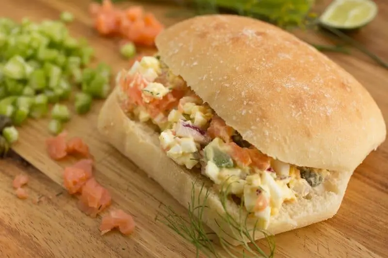 smoked salmon and egg mayo sandwich - What to add to egg sandwich reddit