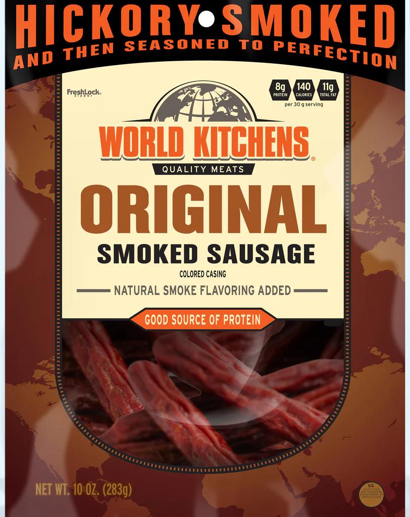 highly seasoned smoked sausage crossword - What type of highly seasoned sausage originally from Italy usually eaten cold in slices