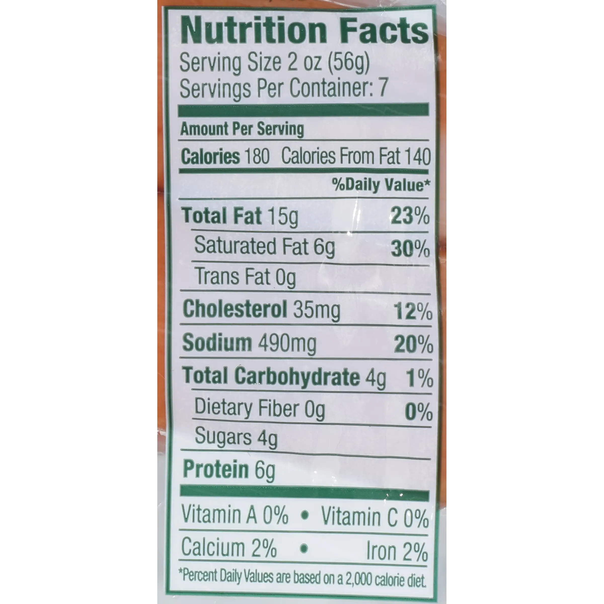 smoked sausage nutrition value - What vitamins are in smoked sausage