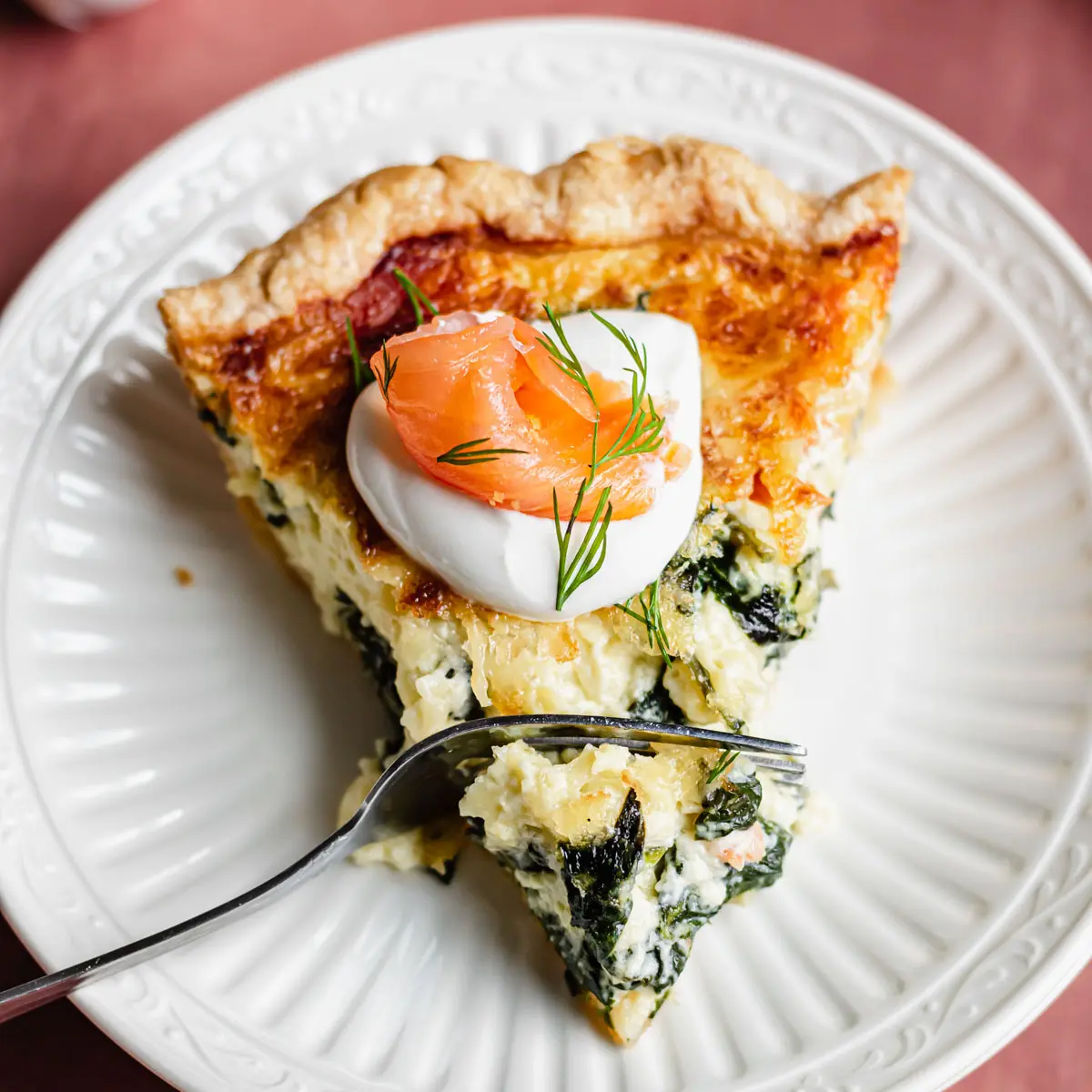 smoked salmon quiche with cream cheese - Why isn't my quiche creamy